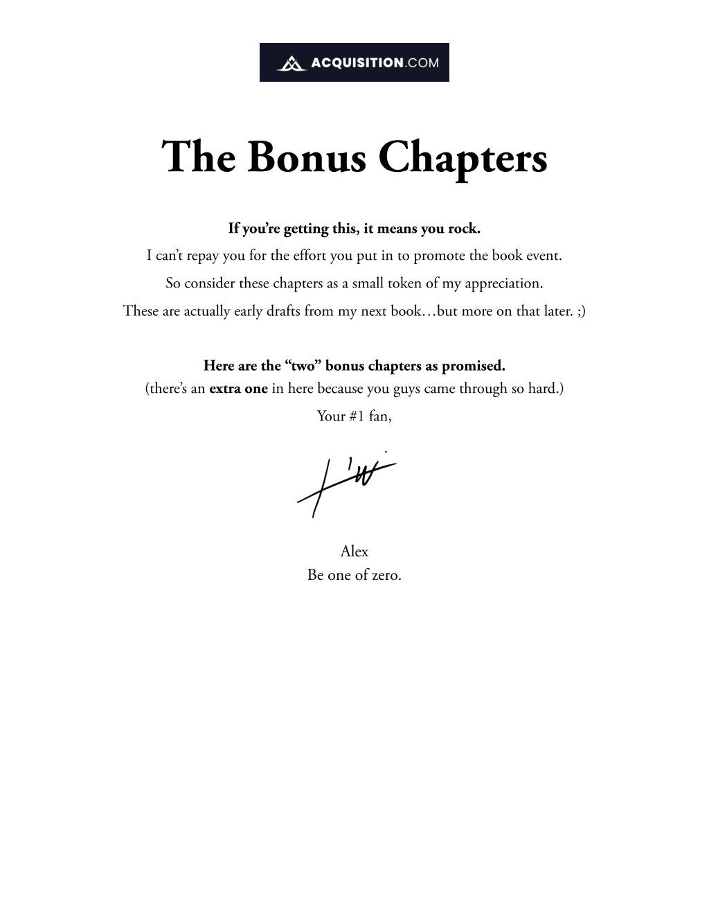 100 Million Leads 2 Bonus Chapters by Alex Hormozi