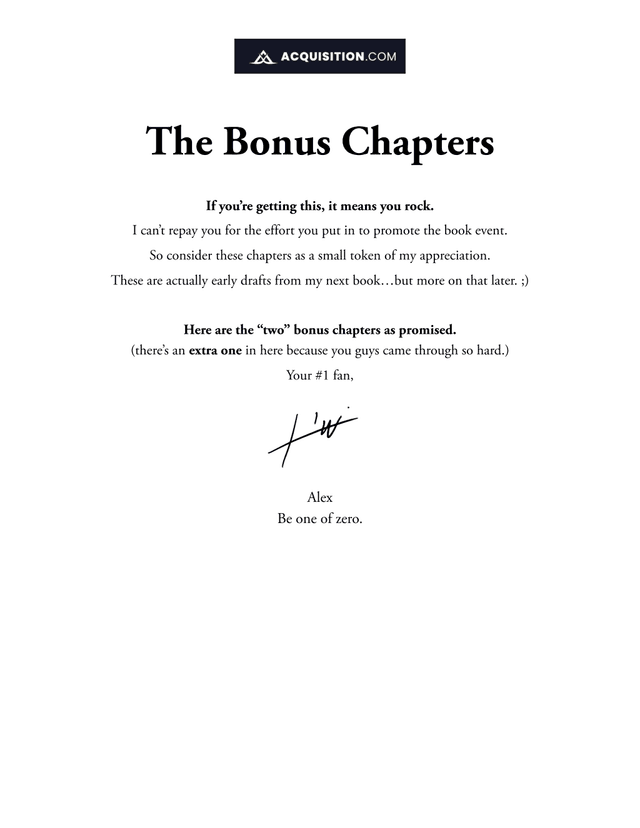 100 Million Leads 2 Bonus Chapters by Alex Hormozi